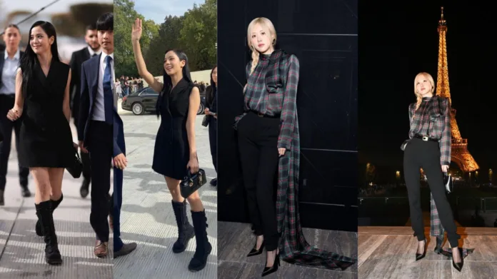 Jisoo and Rosé of BLACKPINK Attend Paris Fashion Week in Style